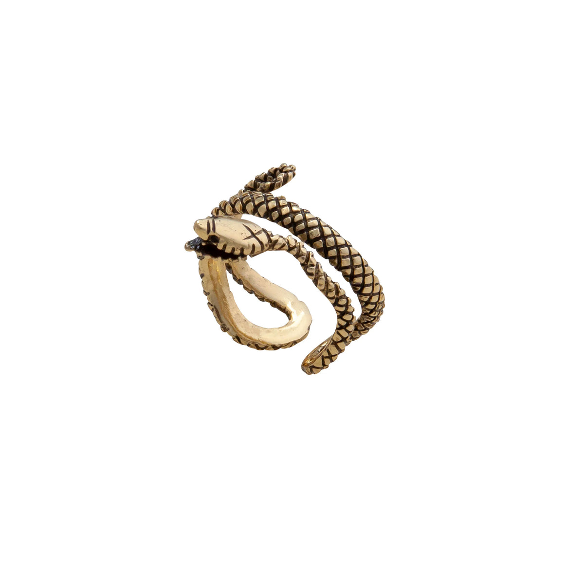Alchemia Snake Oxidized Adjustable Cuff Ring