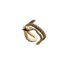 Alchemia Snake Oxidized Adjustable Cuff Ring