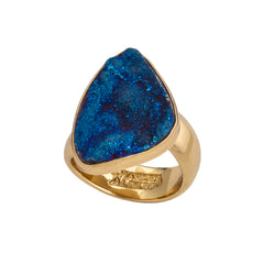 Alchemia Adjustable Cobalt Blue Druse Ring