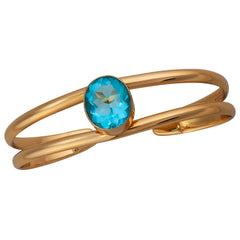 ALCHEMIA DOUBLE BAND BLUE TOPAZ CUFF