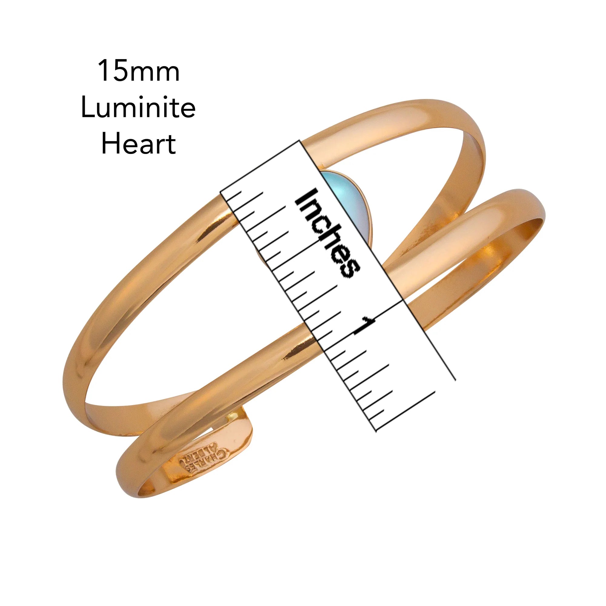 Alchemia Double Band Luminite Heart Cuff