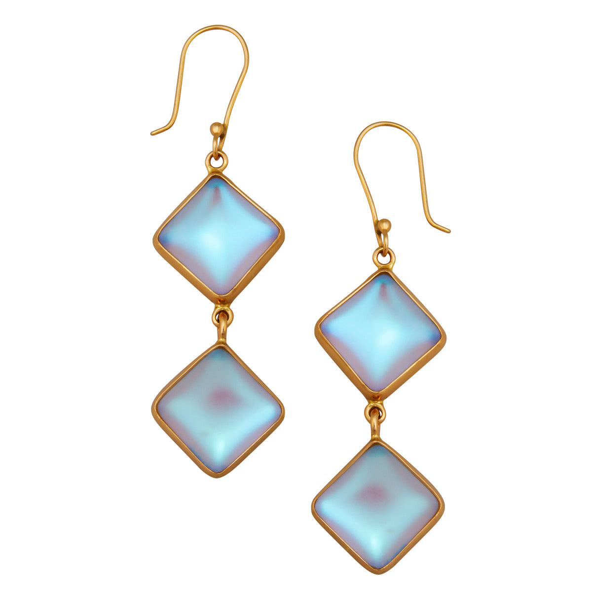 ALCHEMIA DOUBLE LUMINITE DROP EARRINGS