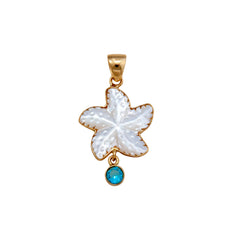 Alchemia Mother of Pearl Starfish & Blue Topaz Pendant