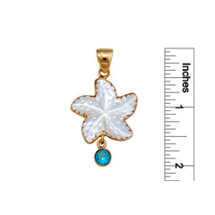 Alchemia Mother of Pearl Starfish & Blue Topaz Pendant