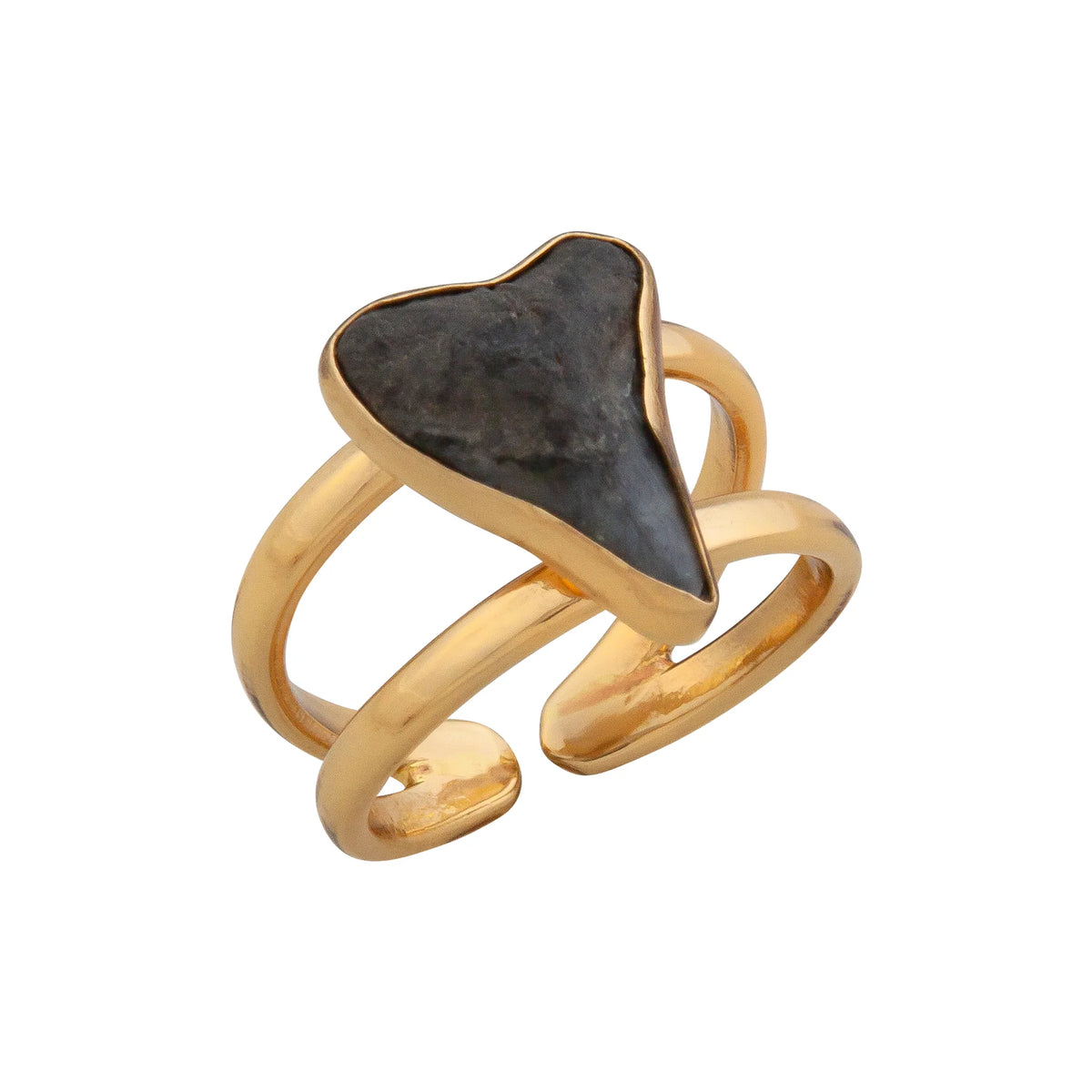 Alchemia Shark Tooth Double Band Cuff Ring