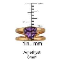 Alchemia Amethyst Trillion Adjustable Cuff Ring