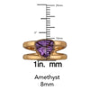 Alchemia Amethyst Trillion Adjustable Cuff Ring