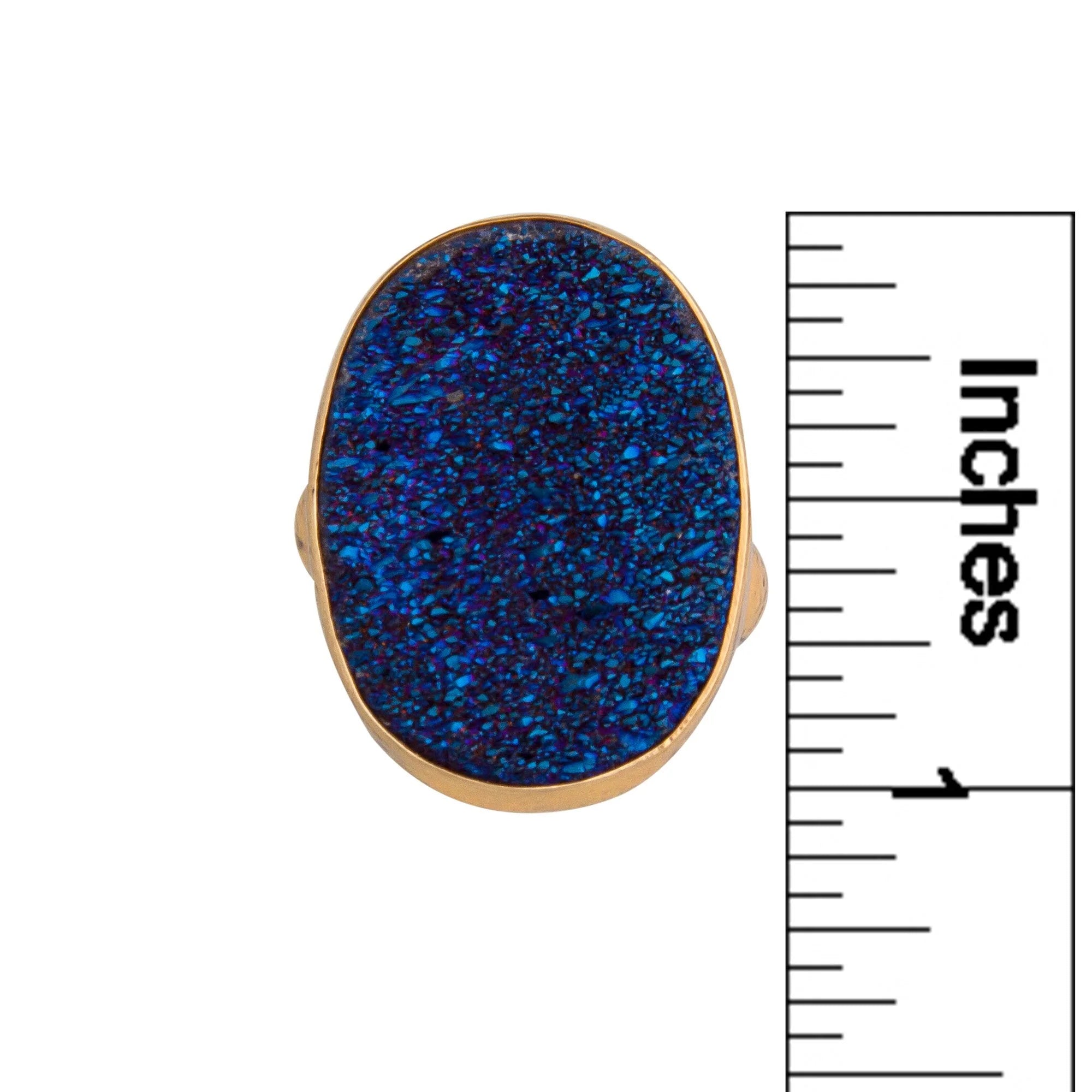 Alchemia Cobalt Blue Druse Adjustable Ring