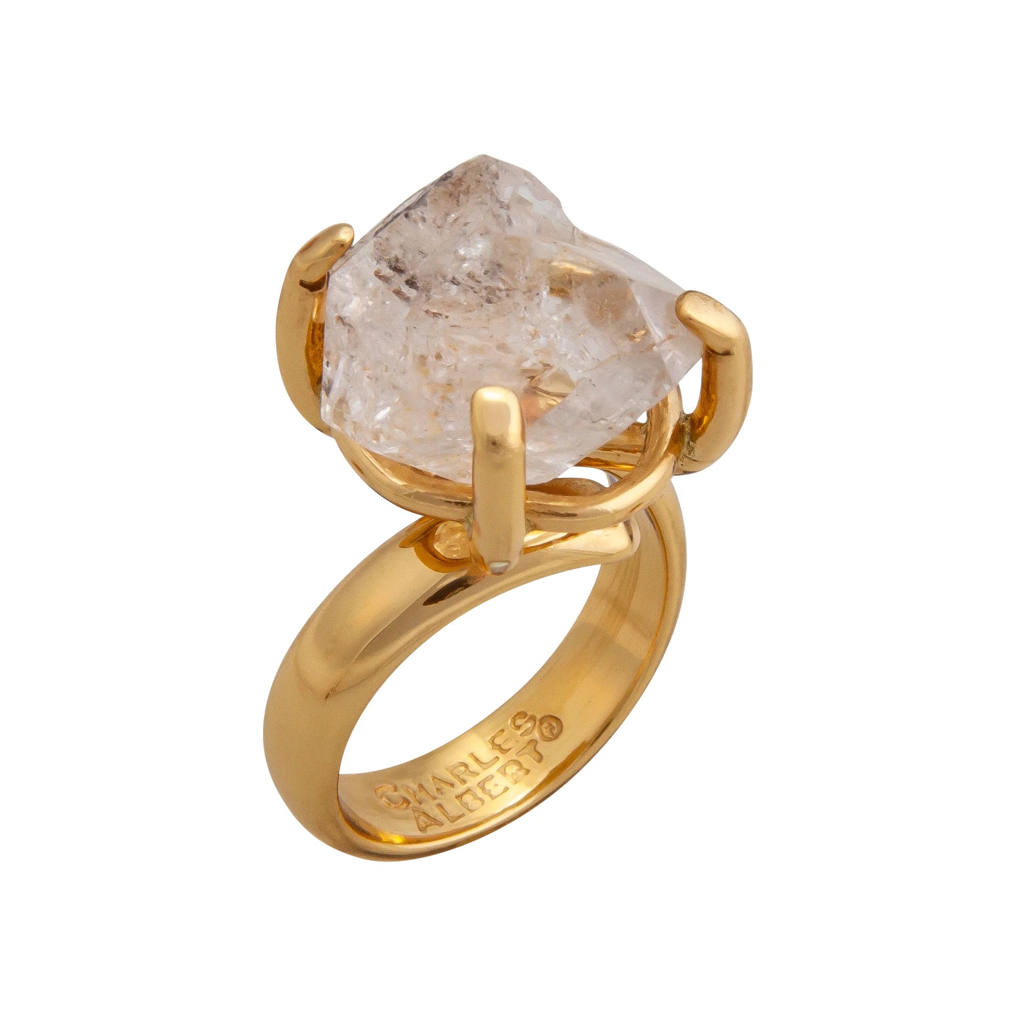 Alchemia Herkimer Diamond Prong Set Adjustable Ring