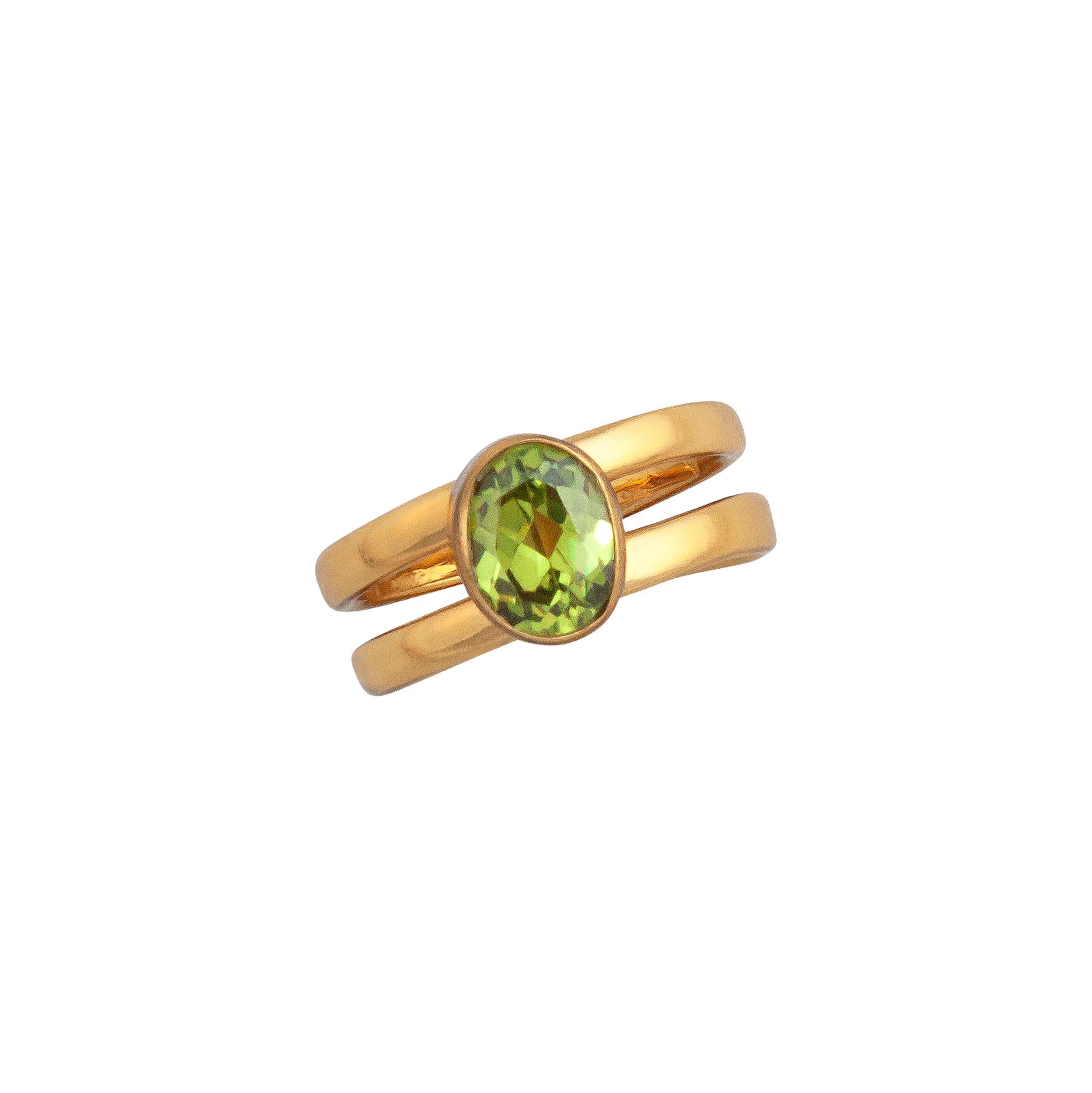 Alchemia Lab Created Peridot Adjustable Cuff Ring