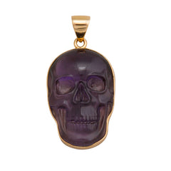 Alchemia Large Amethyst Skull Pendant