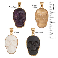 Alchemia Large Amethyst Skull Pendant