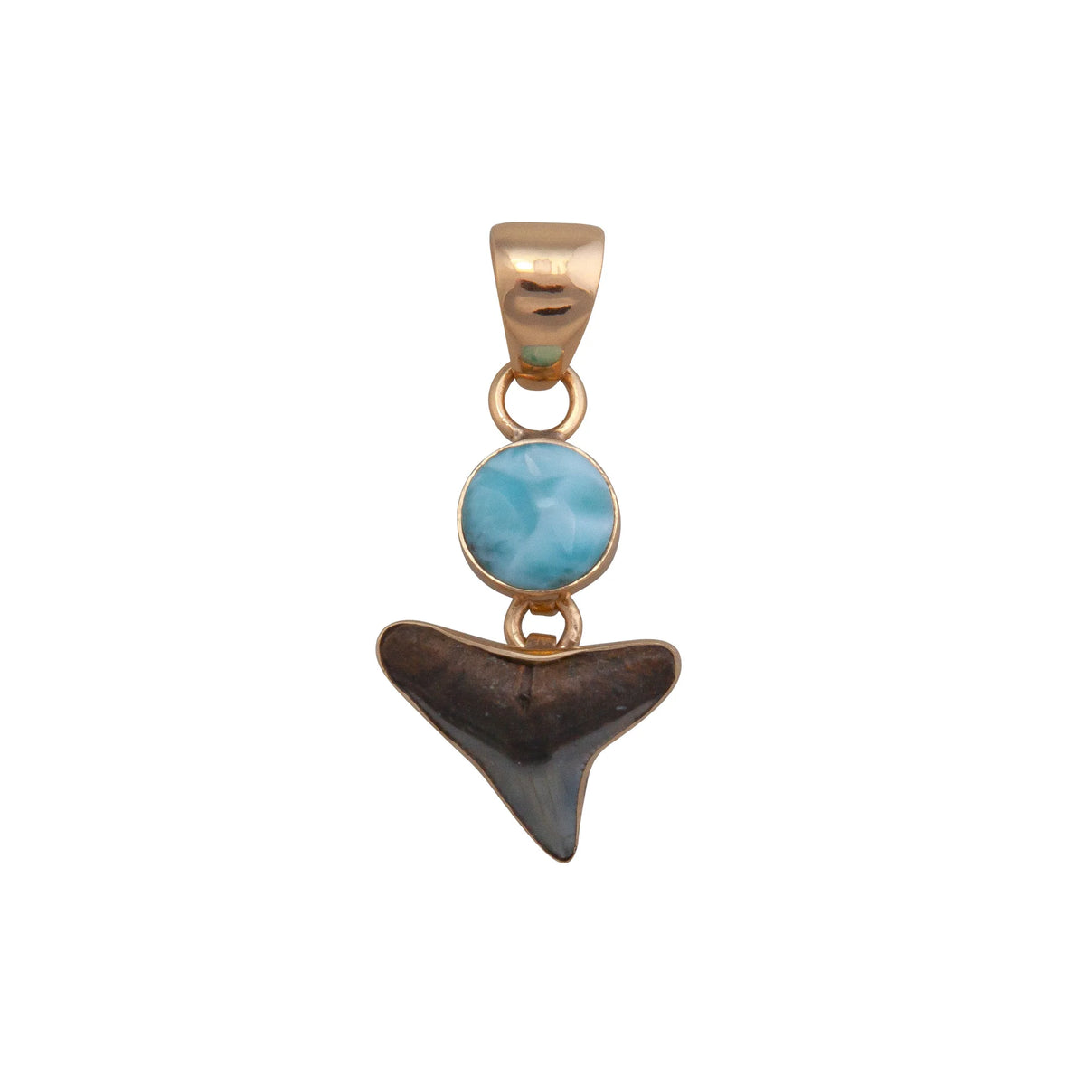 Alchemia Larimar & Shark Tooth Pendant - Ocean Guardian
