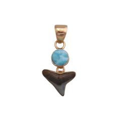 Alchemia Larimar & Shark Tooth Pendant - Ocean Guardian