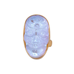 Alchemia Luminite Sugar Skull Adjustable Ring