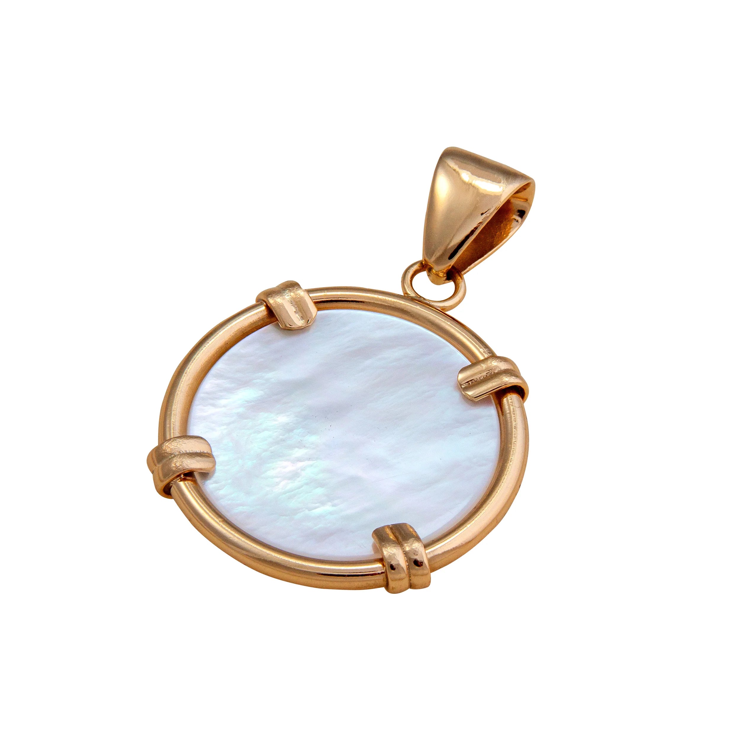 Alchemia Mother of Pearl Prong Pendant - Large