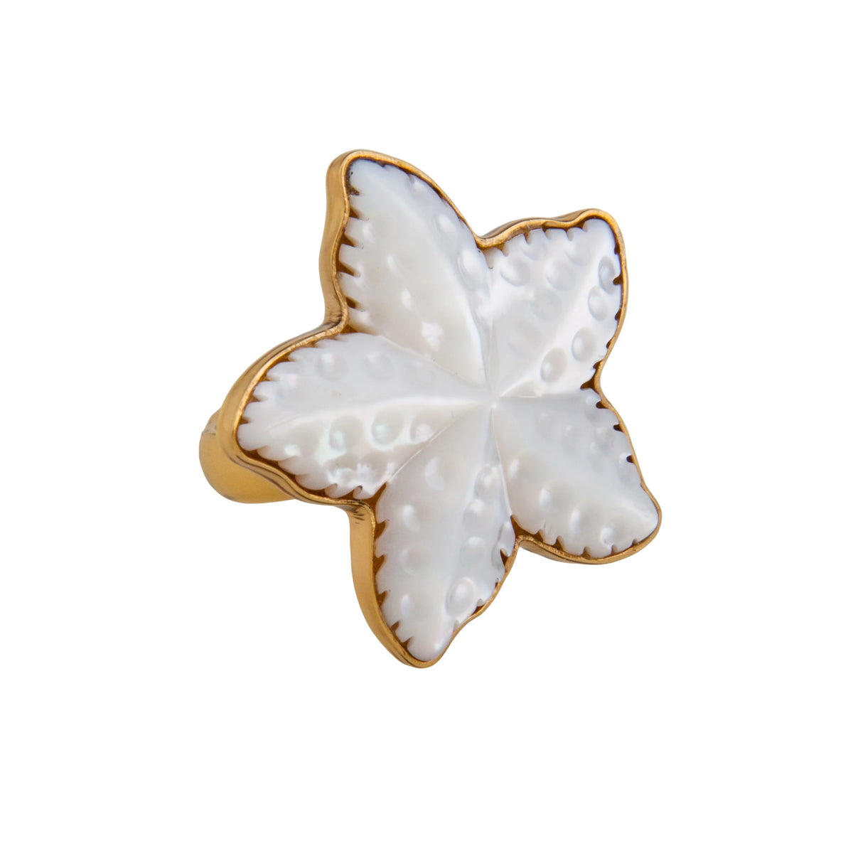 Alchemia Mother of Pearl Starfish Adjustable Ring