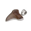 Sterling Silver Fossil Shark Tooth Pendant - Silver Tide