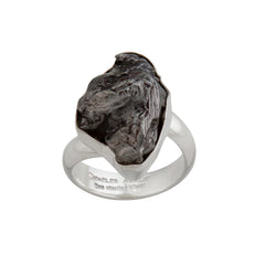 Sterling Silver Meteorite Adjustable Ring