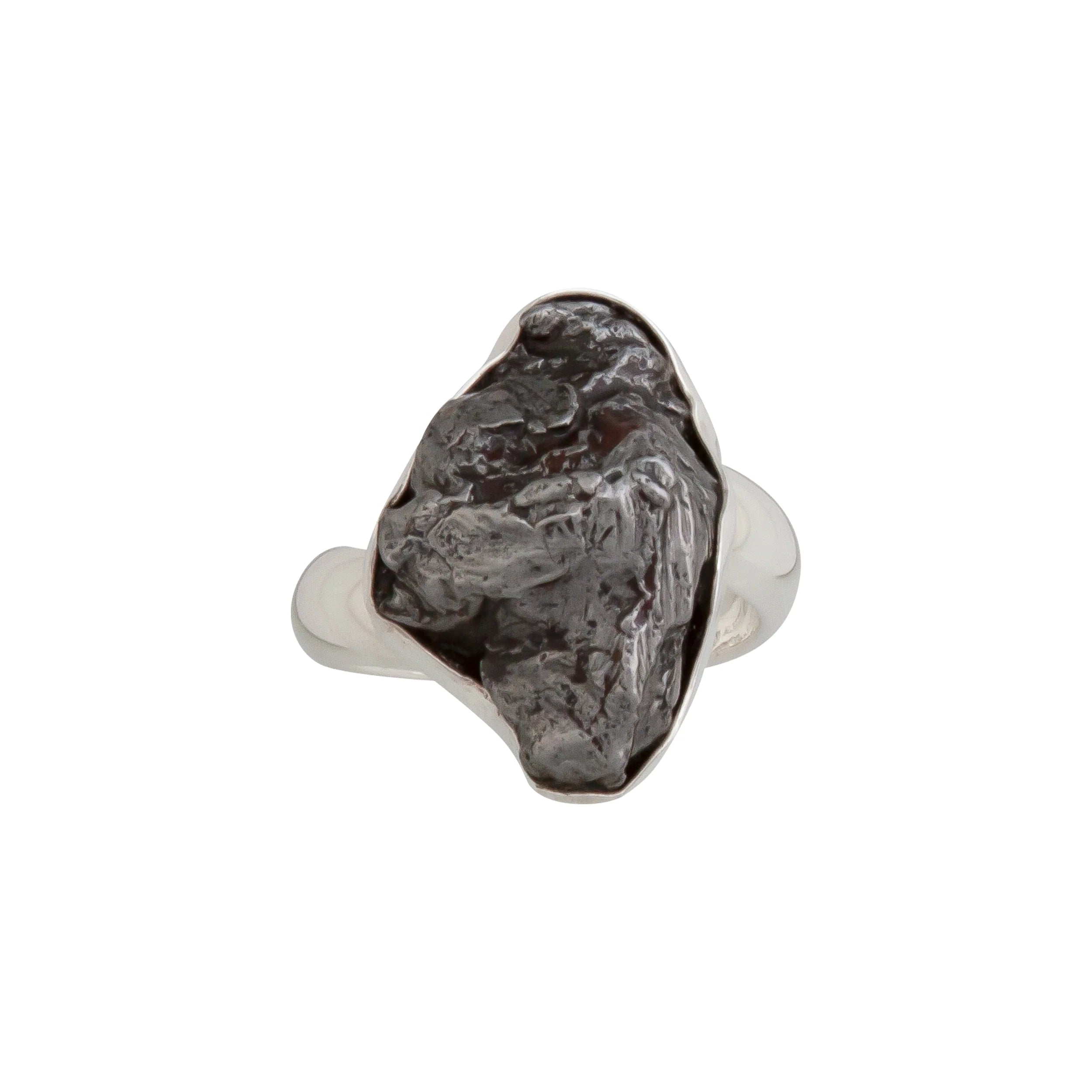 Sterling Silver Meteorite Adjustable Ring
