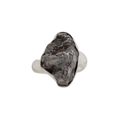 Sterling Silver Meteorite Adjustable Ring