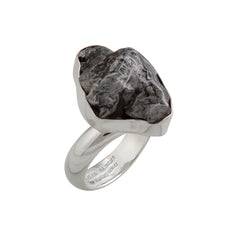 Sterling Silver Meteorite Adjustable Ring