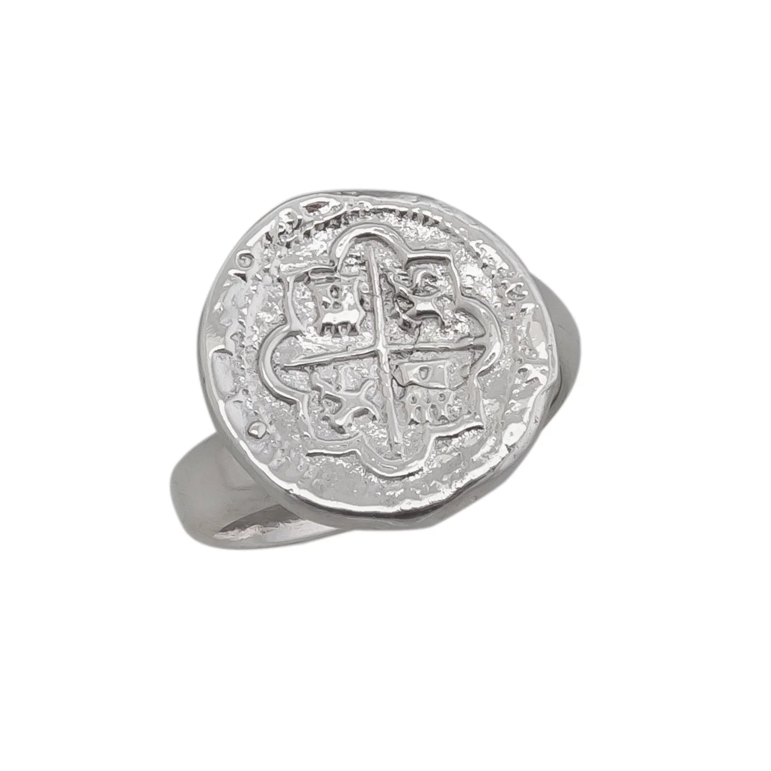 Sterling Silver Replica Spanish Coin Adjustable Ring