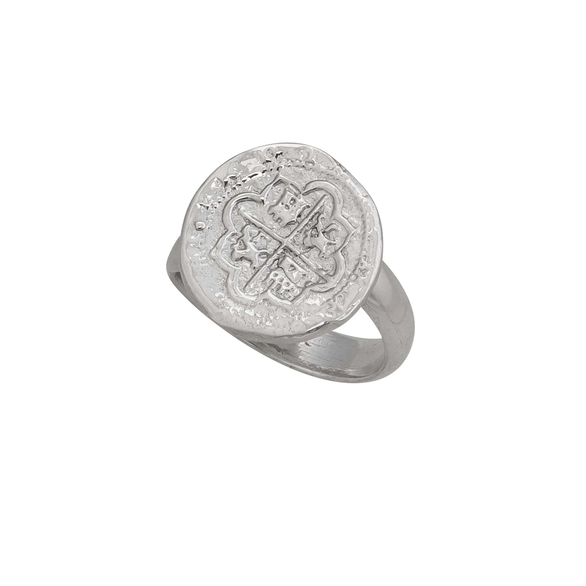 Sterling Silver Replica Spanish Coin Adjustable Ring