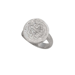 Sterling Silver Replica Spanish Coin Adjustable Ring