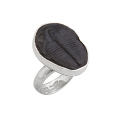 Sterling Silver Trilobite Fossil Adjustable Ring
