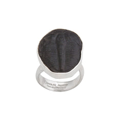 Sterling Silver Trilobite Fossil Adjustable Ring