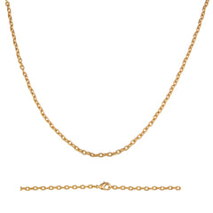 GOLD TONE 3MM BASE METAL CROSS CHAIN