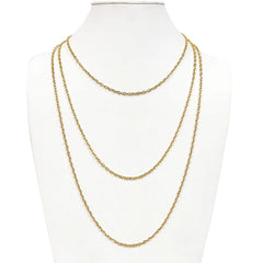 GOLD TONE 3MM BASE METAL CROSS CHAIN