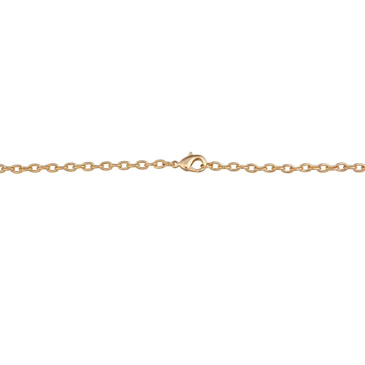 GOLD TONE 3MM BASE METAL CROSS CHAIN