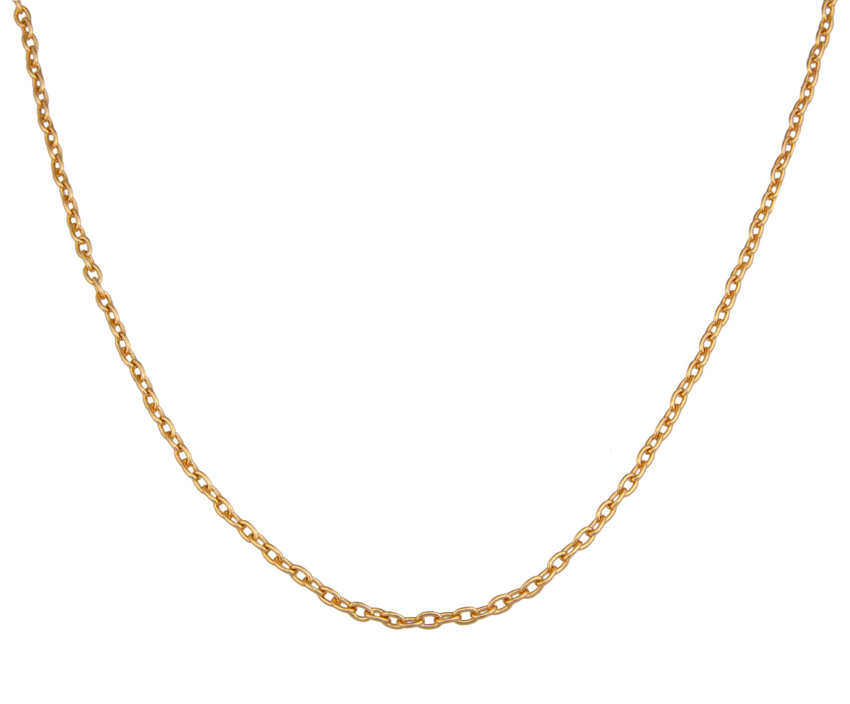 GOLD TONE 3MM BASE METAL CROSS CHAIN