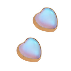 HEARTFELT ALCHEMIA LUMINITE HEART POST EARRINGS