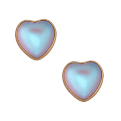 HEARTFELT ALCHEMIA LUMINITE HEART POST EARRINGS