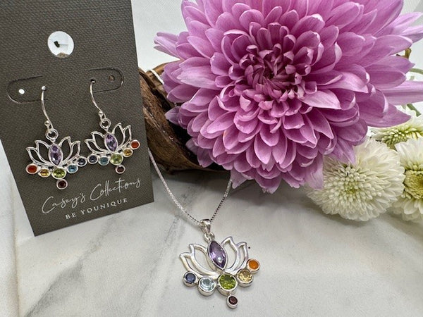 NOVICA Sterling Silver & Amethyst Lotus Pendant Necklace – Handmade 'Sacred Lilac Lotus', 17\" Chain, Gift Boxed