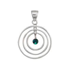 STERLING SILVER BLUE ABALONE INFINITY PENDANT