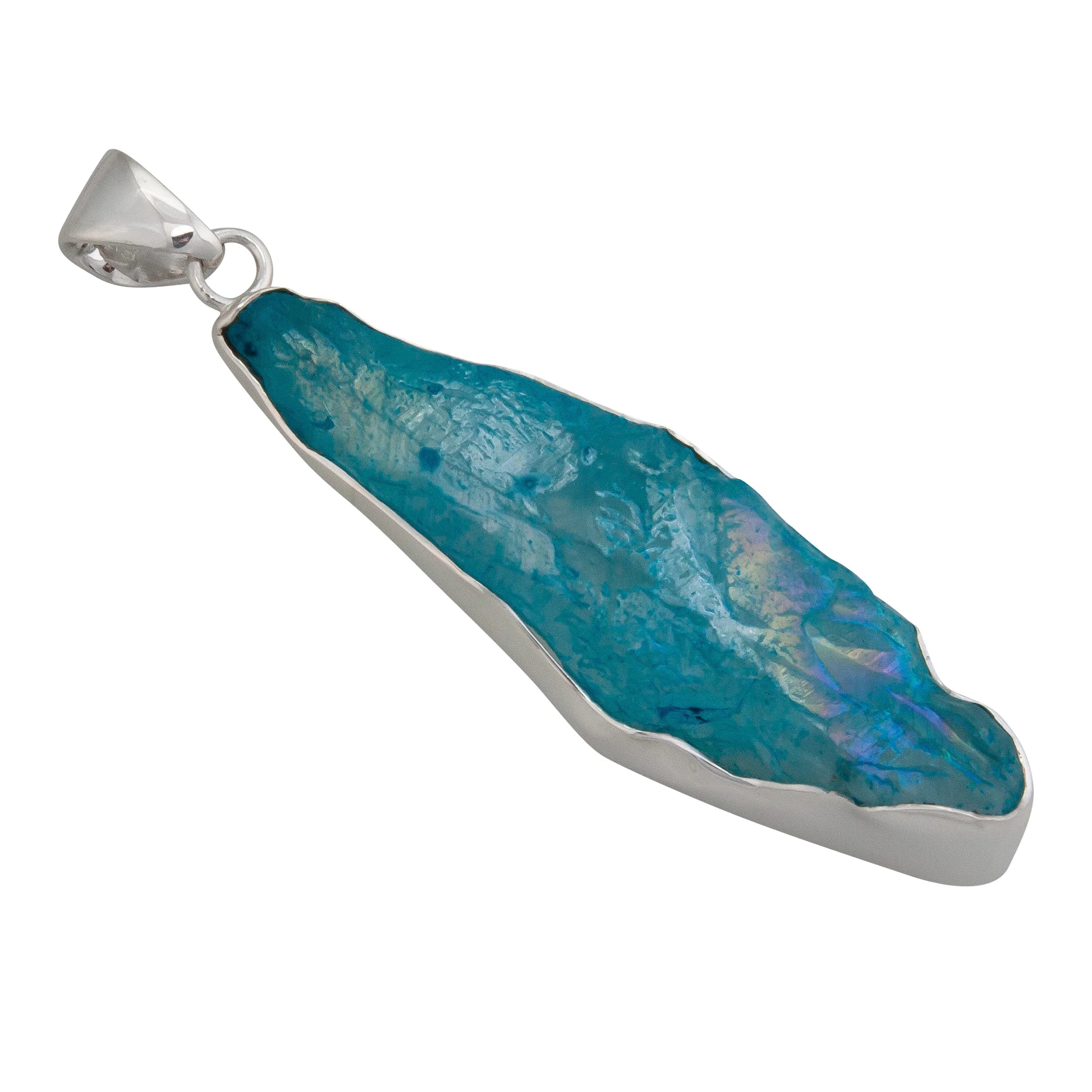 STERLING SILVER BLUE QUARTZ PENDANT