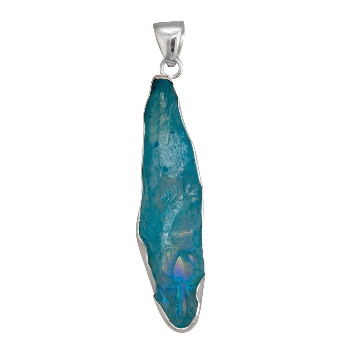 STERLING SILVER BLUE QUARTZ PENDANT