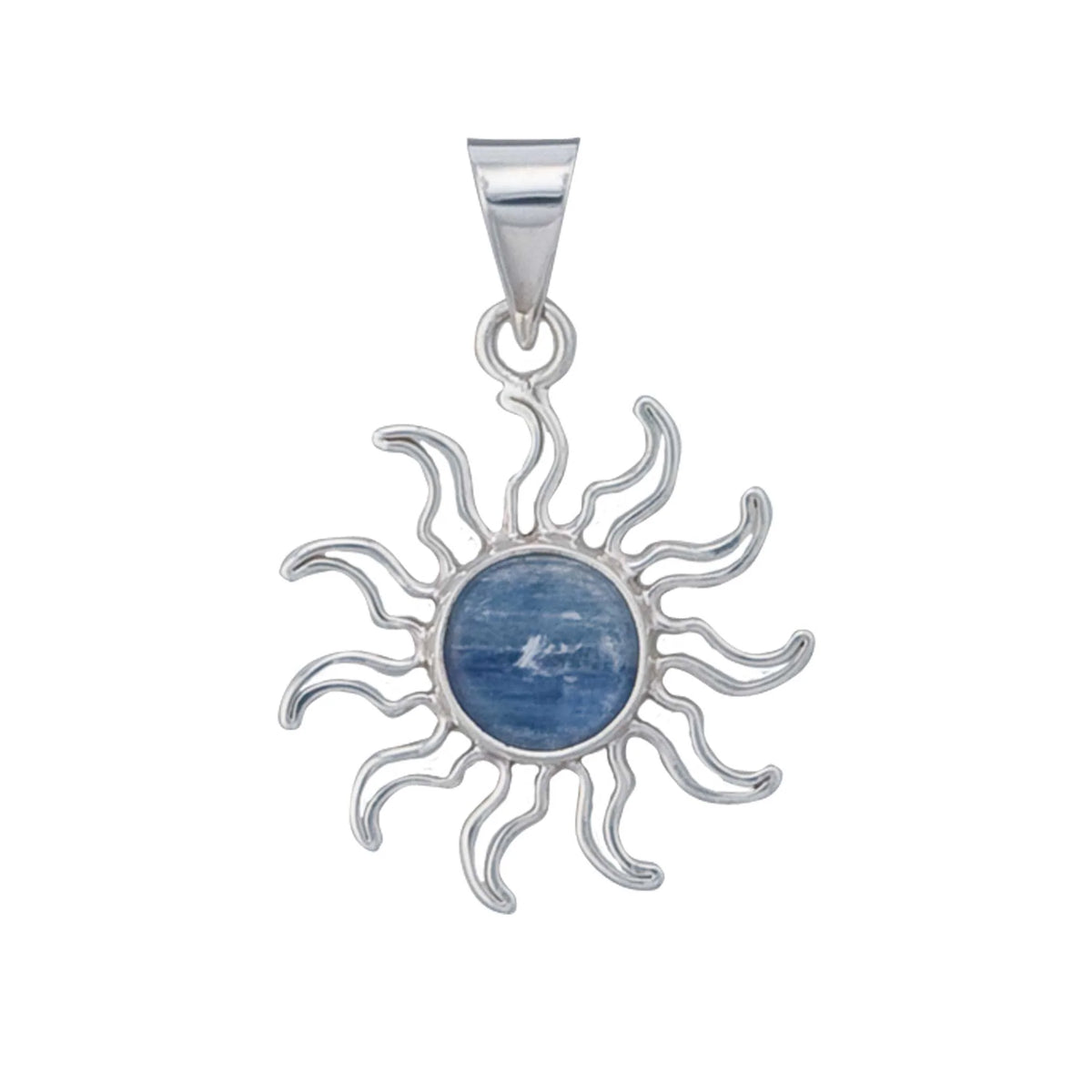 STERLING SILVER KYANITE SUN PENDANT