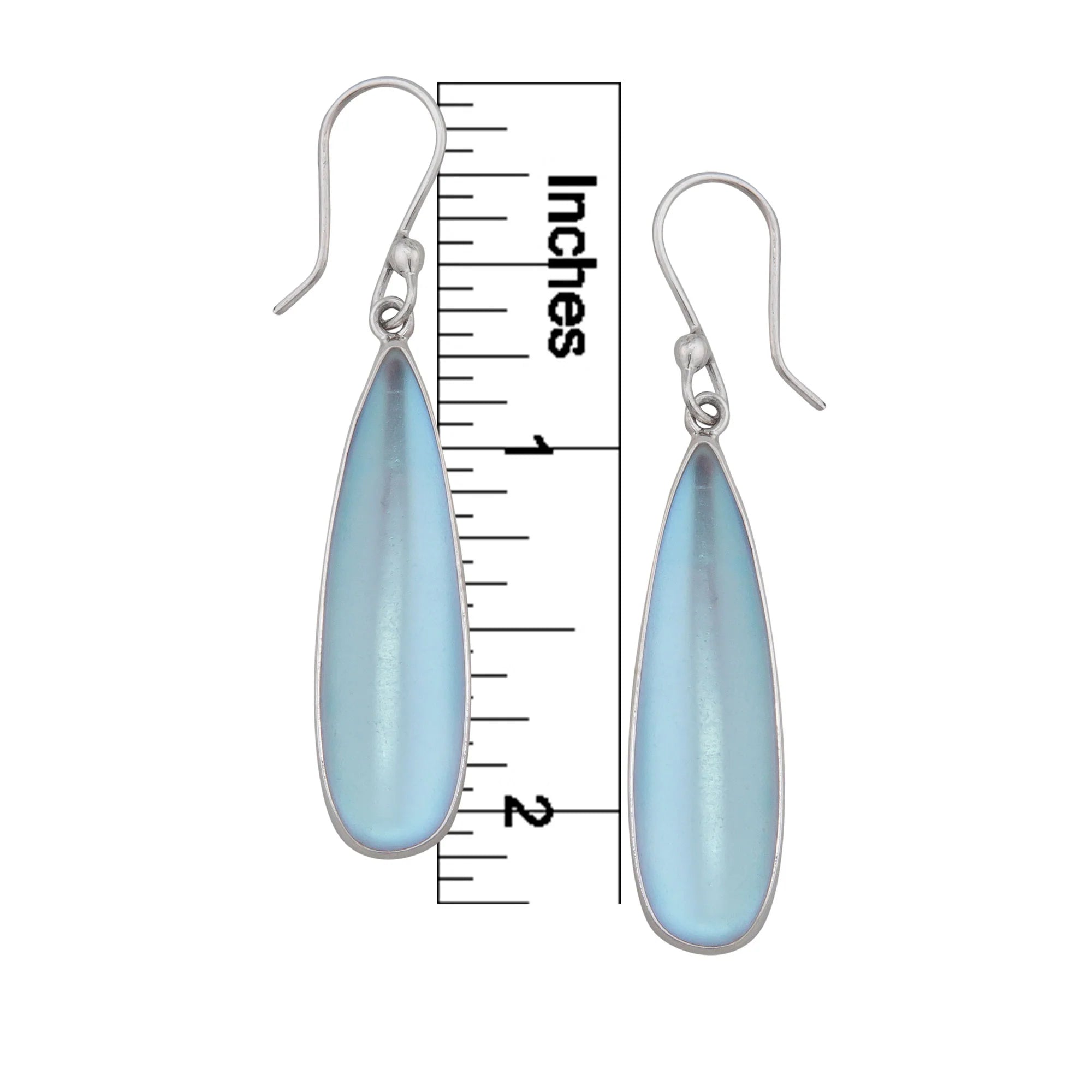 Sterling Silver Luminite Teardrop Earrings