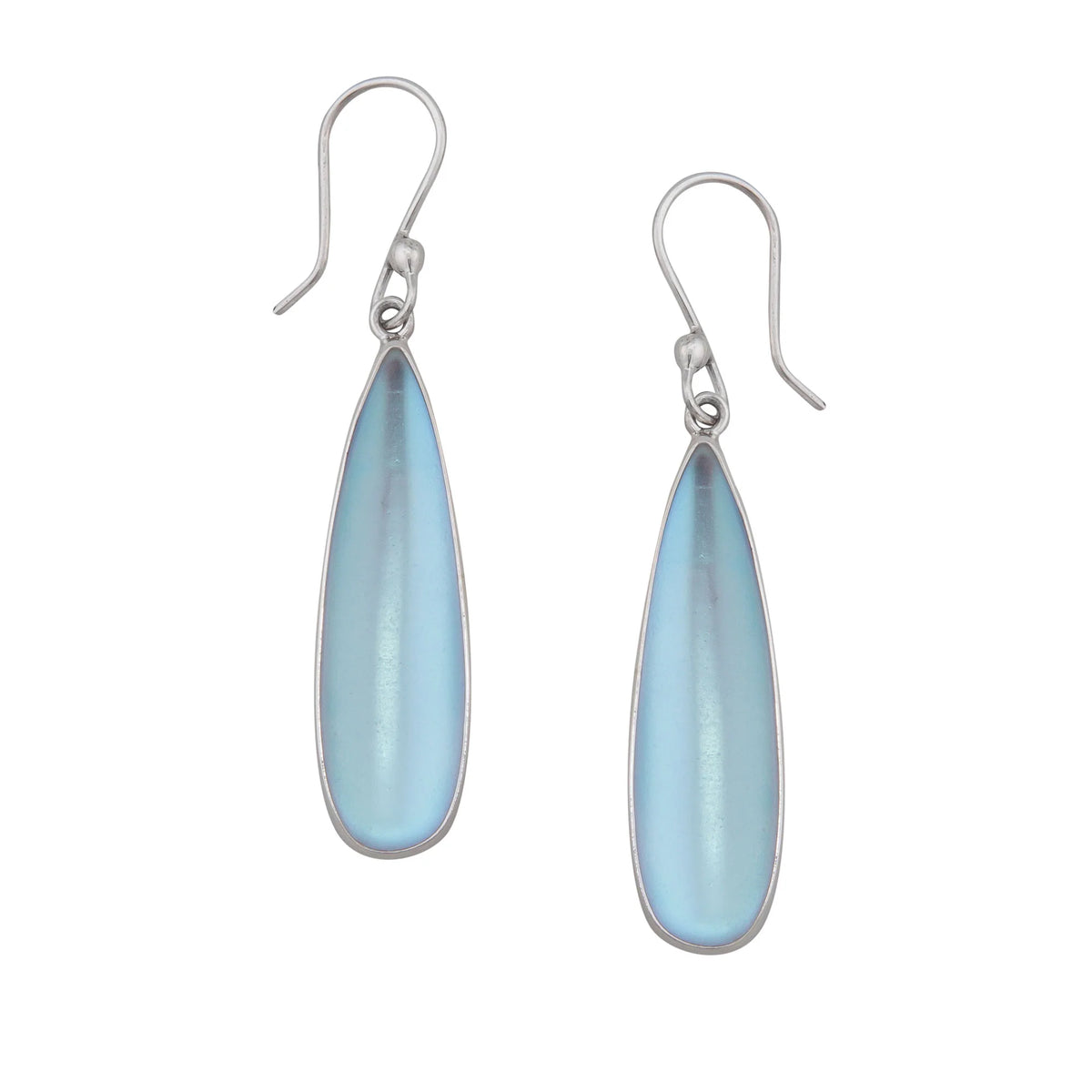 Sterling Silver Luminite Teardrop Earrings