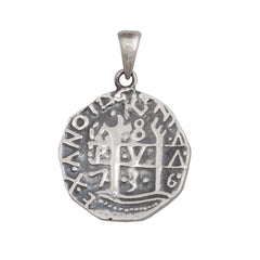 STERLING SILVER REPLICA TREASURE COIN PENDANT