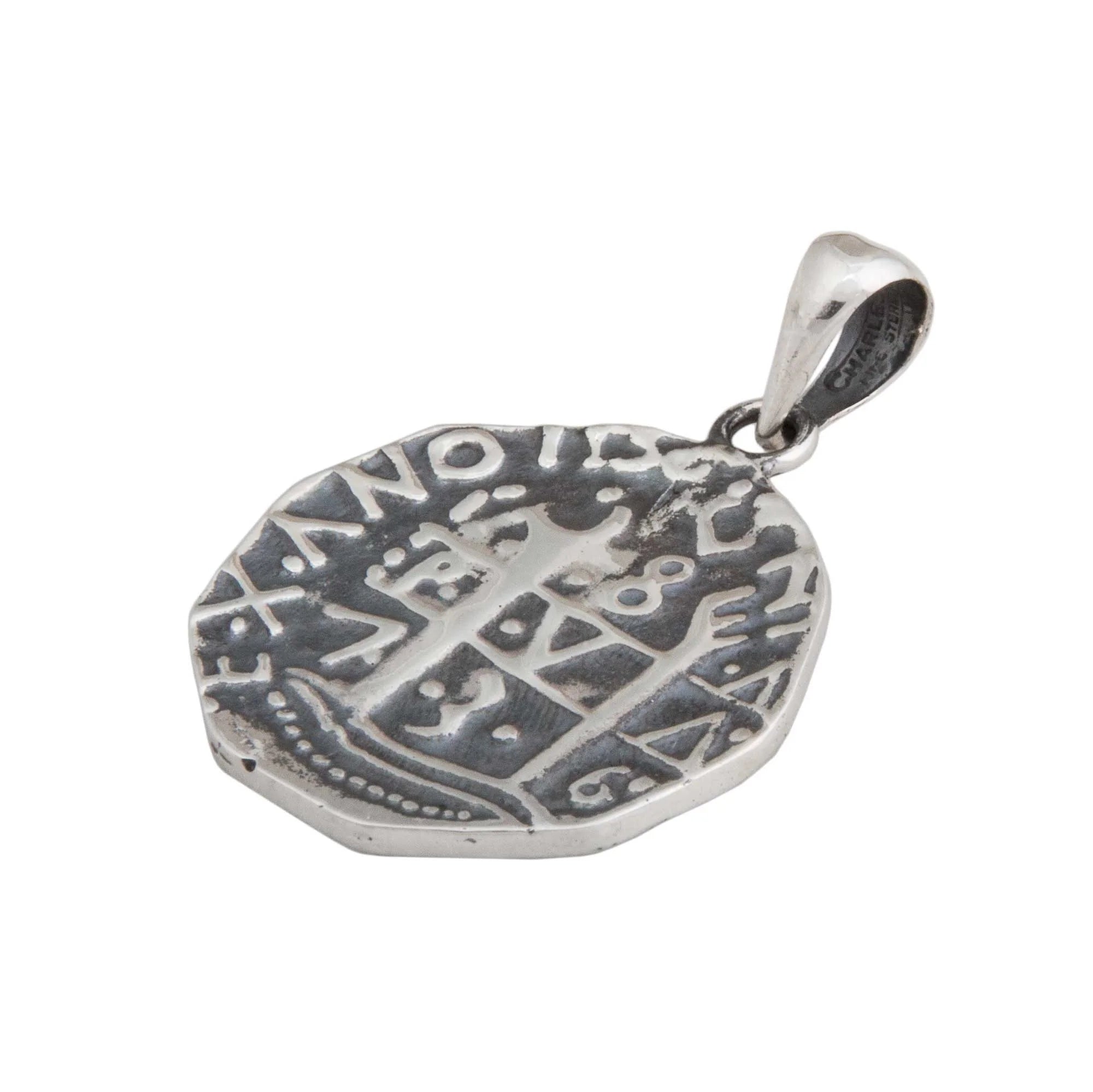 STERLING SILVER REPLICA TREASURE COIN PENDANT