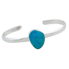 STERLING SILVER SLEEPING BEAUTY TURQUOISE MINI CUFF