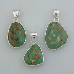 STERLING SILVER CAMPO FRIO TURQUOISE PENDANT