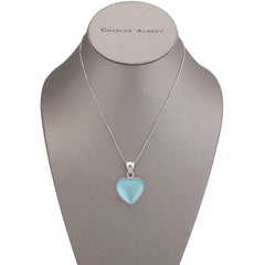 Sterling Silver Luminite Heart Pendant