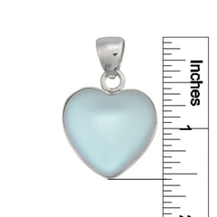 Sterling Silver Luminite Heart Pendant